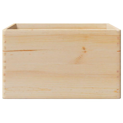 Holzkiste mit Griffen 40x30x23 cm Massivholz Kiefer