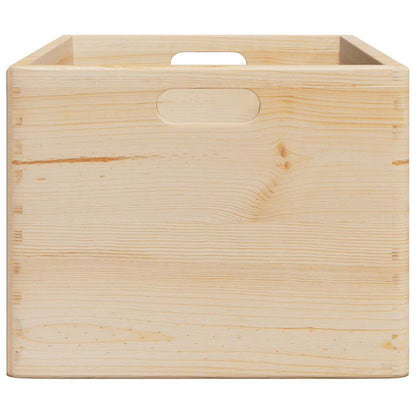 Holzkiste mit Griffen 40x30x23 cm Massivholz Kiefer