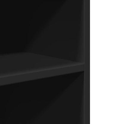 Beistelltisch mit Rollen Schwarz 55x60x78 cm Holzwerkstoff