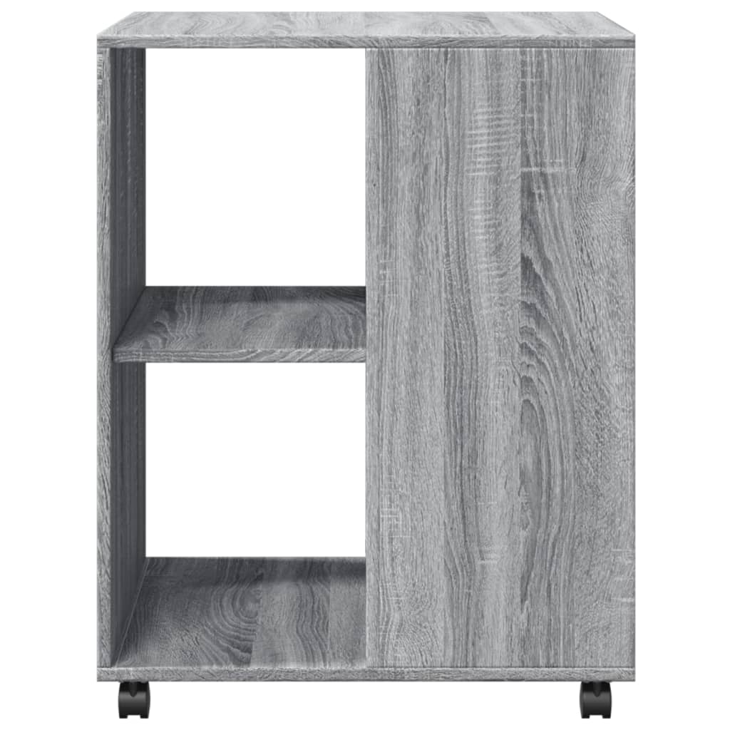 Sidebord med hjul Grå Sonoma 55x60x78 cm træmateriale