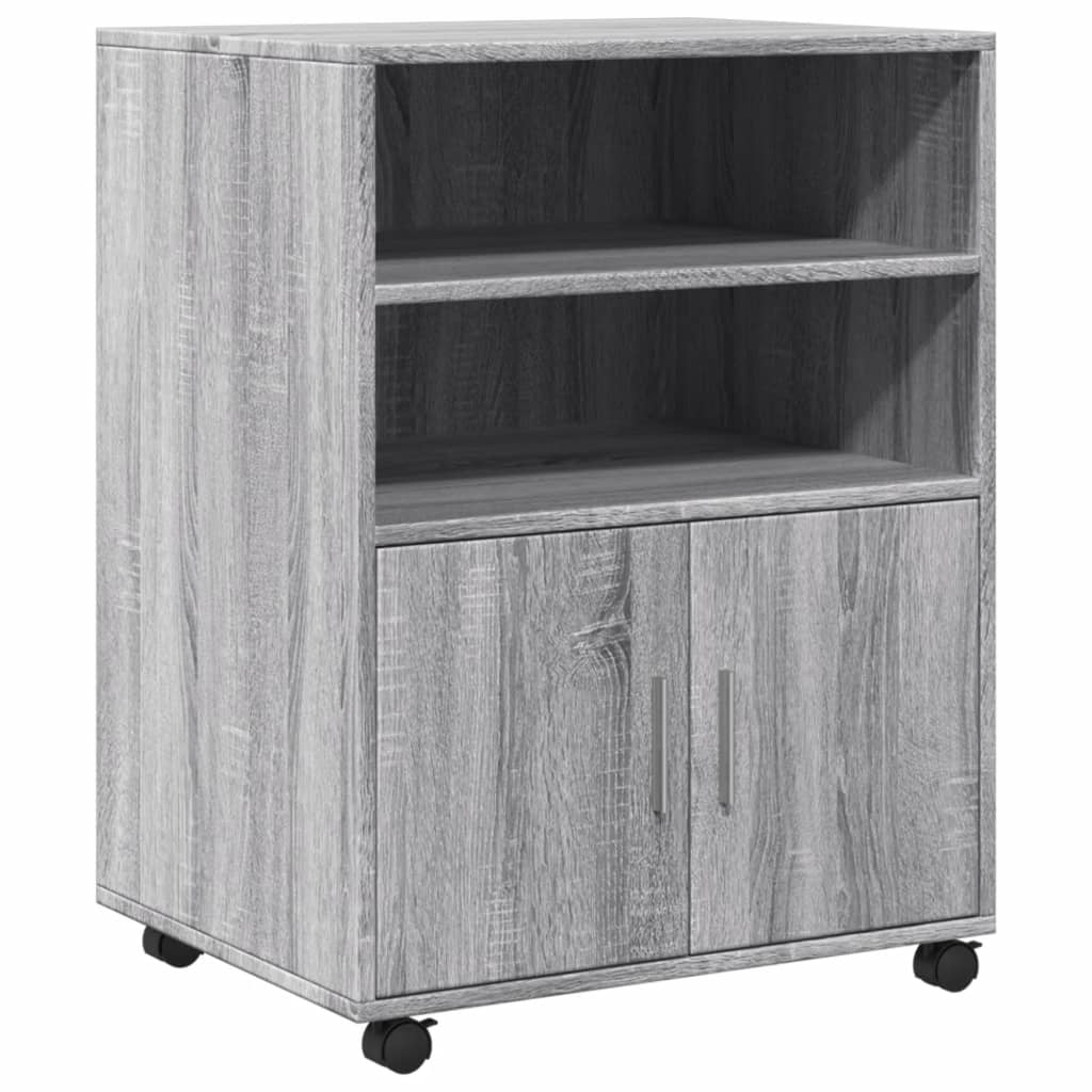 Rulleskab Grå Sonoma 60x48x81 cm Træmateriale
