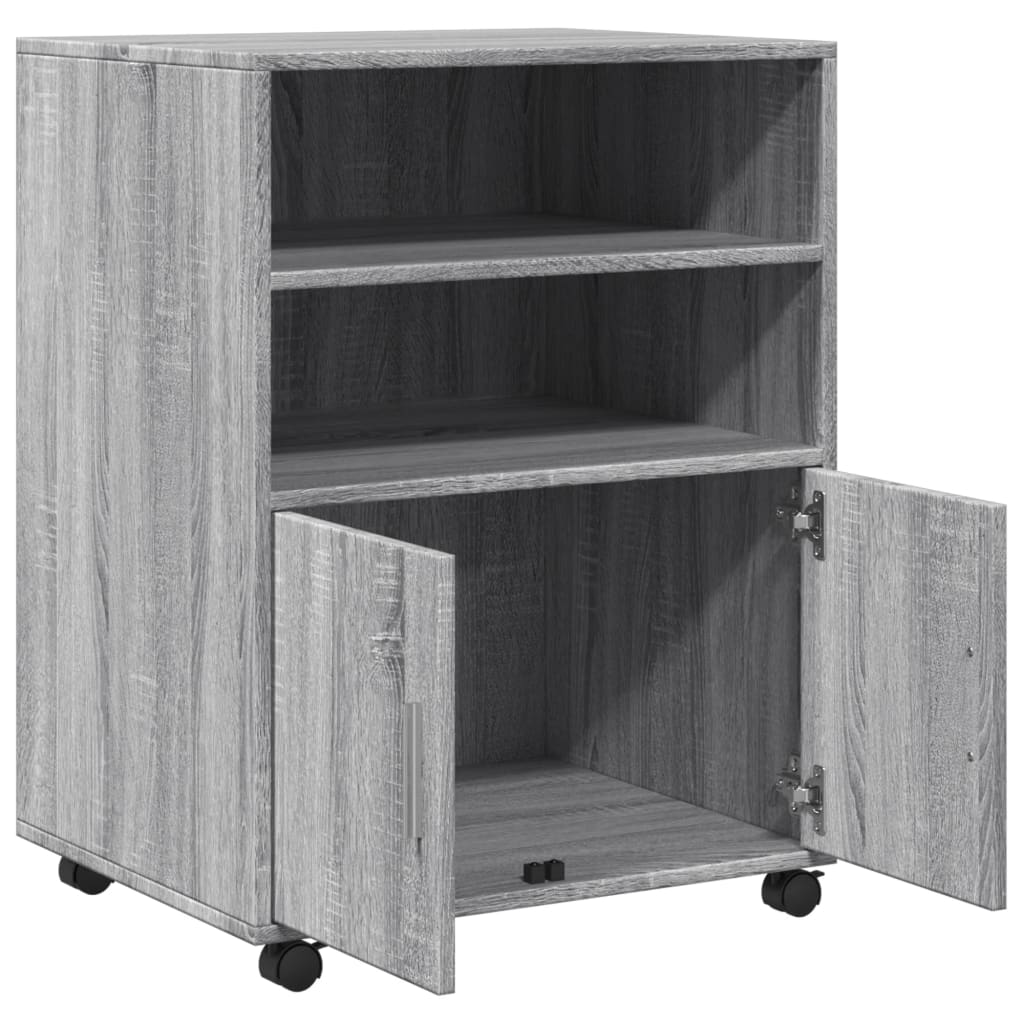 Rulleskab Grå Sonoma 60x48x81 cm Træmateriale