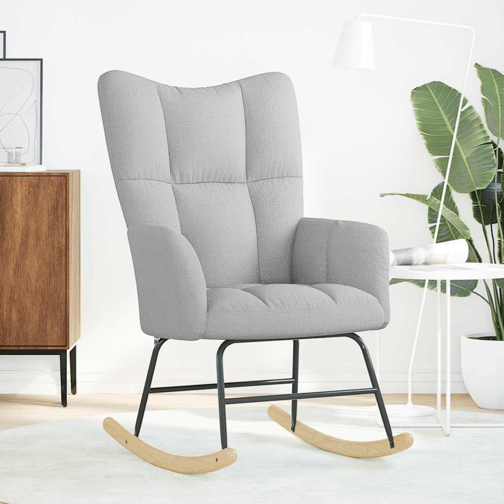 Schaukelstuhl Wolkengrauer Stoff