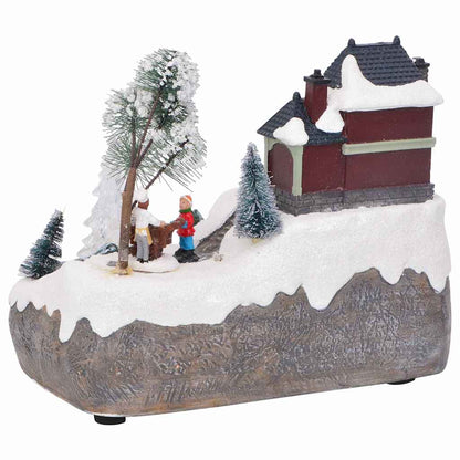 Weihnachtlicher Tisch Mehrfarbig 23,5 x 16 x 18,5 cm Harz