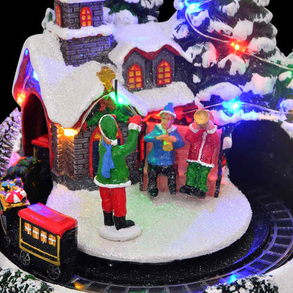 Weihnachtlicher Tischdekoration Mehrfarbig 16 x 16 x 19 cm Harz