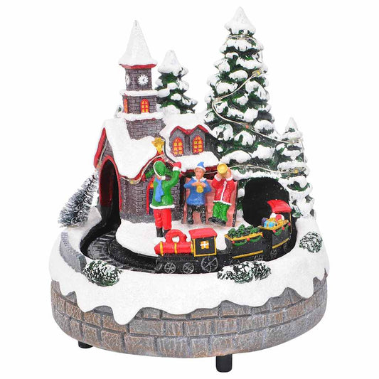 Weihnachtlicher Tischdekoration Mehrfarbig 16 x 16 x 19 cm Harz