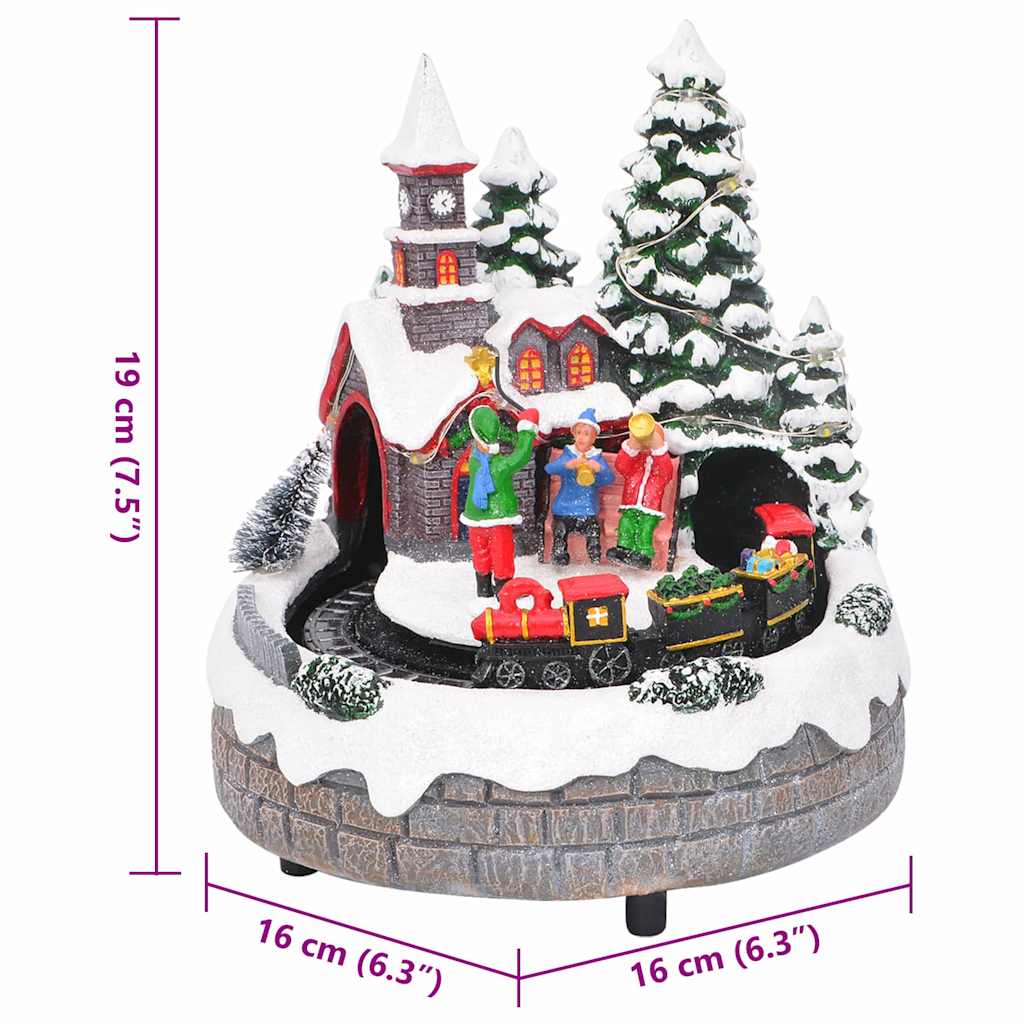 Weihnachtlicher Tischdekoration Mehrfarbig 16 x 16 x 19 cm Harz