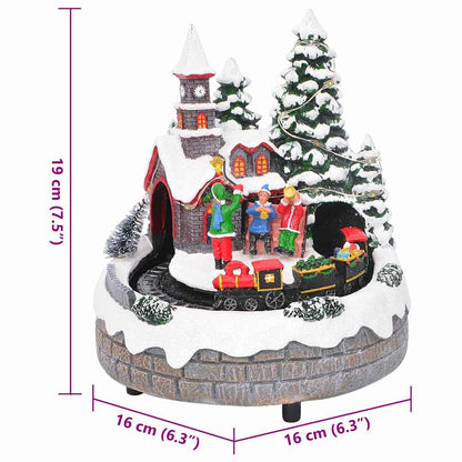 Weihnachtlicher Tischdekoration Mehrfarbig 16 x 16 x 19 cm Harz