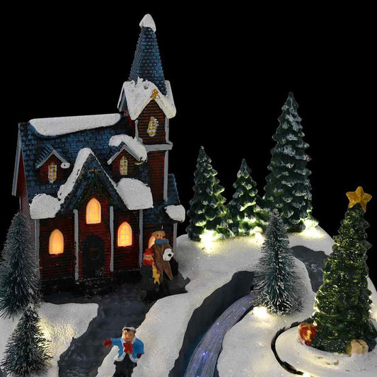 Weihnachtsdorf Dekoration Mehrfarbig 20,5 x 17 x 21 cm
