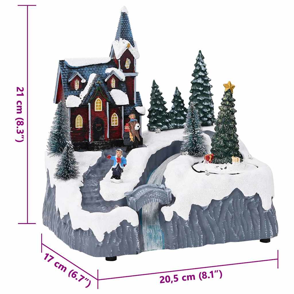 Weihnachtsdorf Dekoration Mehrfarbig 20,5 x 17 x 21 cm