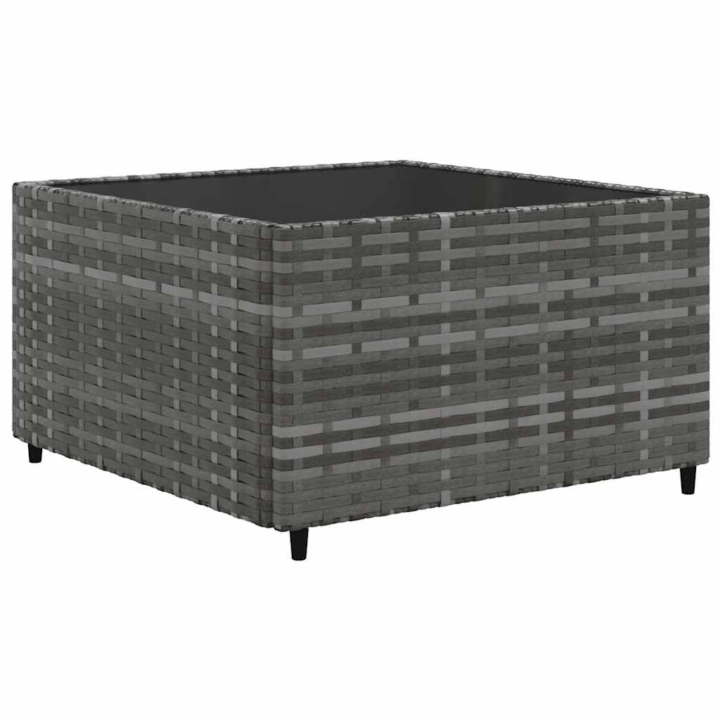 6 dele Have Lounge Sæt med Puder Grå Poly Rattan