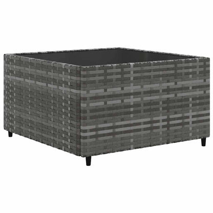 6 dele Have Lounge Sæt med Puder Grå Poly Rattan