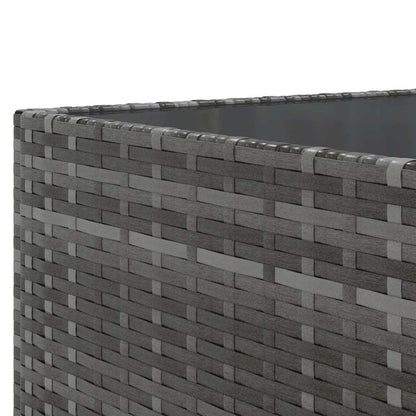 6 dele Have Lounge Sæt med Puder Grå Poly Rattan