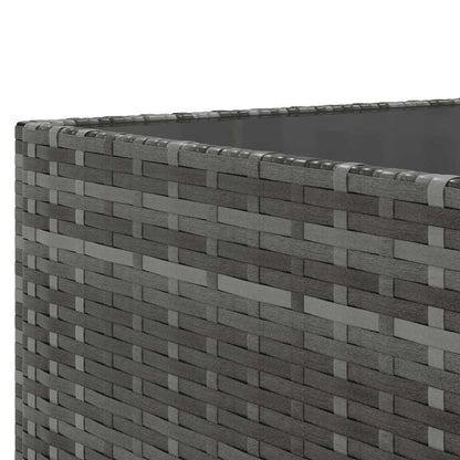 6 dele Have Lounge Sæt med Puder Grå Poly Rattan