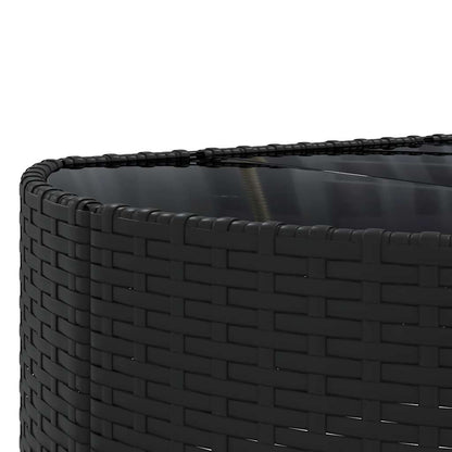 6-tlg. Garten-Sofagarnitur mit Kissen Schwarz Poly Rattan