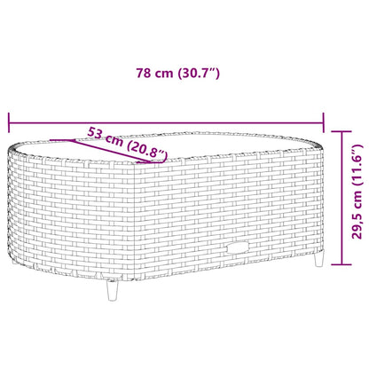 5-tlg. Garten-Sofagarnitur mit Kissen Braun Poly Rattan