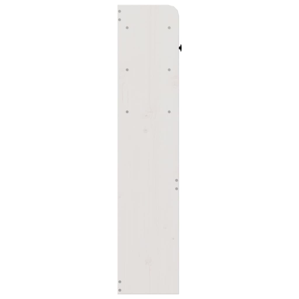 Kopfteil mit Stauraum Weiß 160 cm Massivholz Kiefer