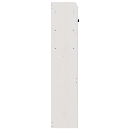 Kopfteil mit Stauraum Weiß 160 cm Massivholz Kiefer