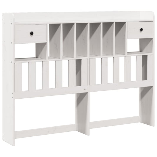 Kopfteil mit Stauraum Weiß 150 cm Massivholz Kiefer