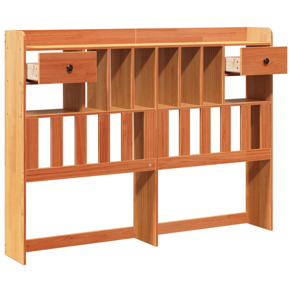 Kopfteil mit Stauraum Wachsbraun 150 cm Massivholz Kiefer