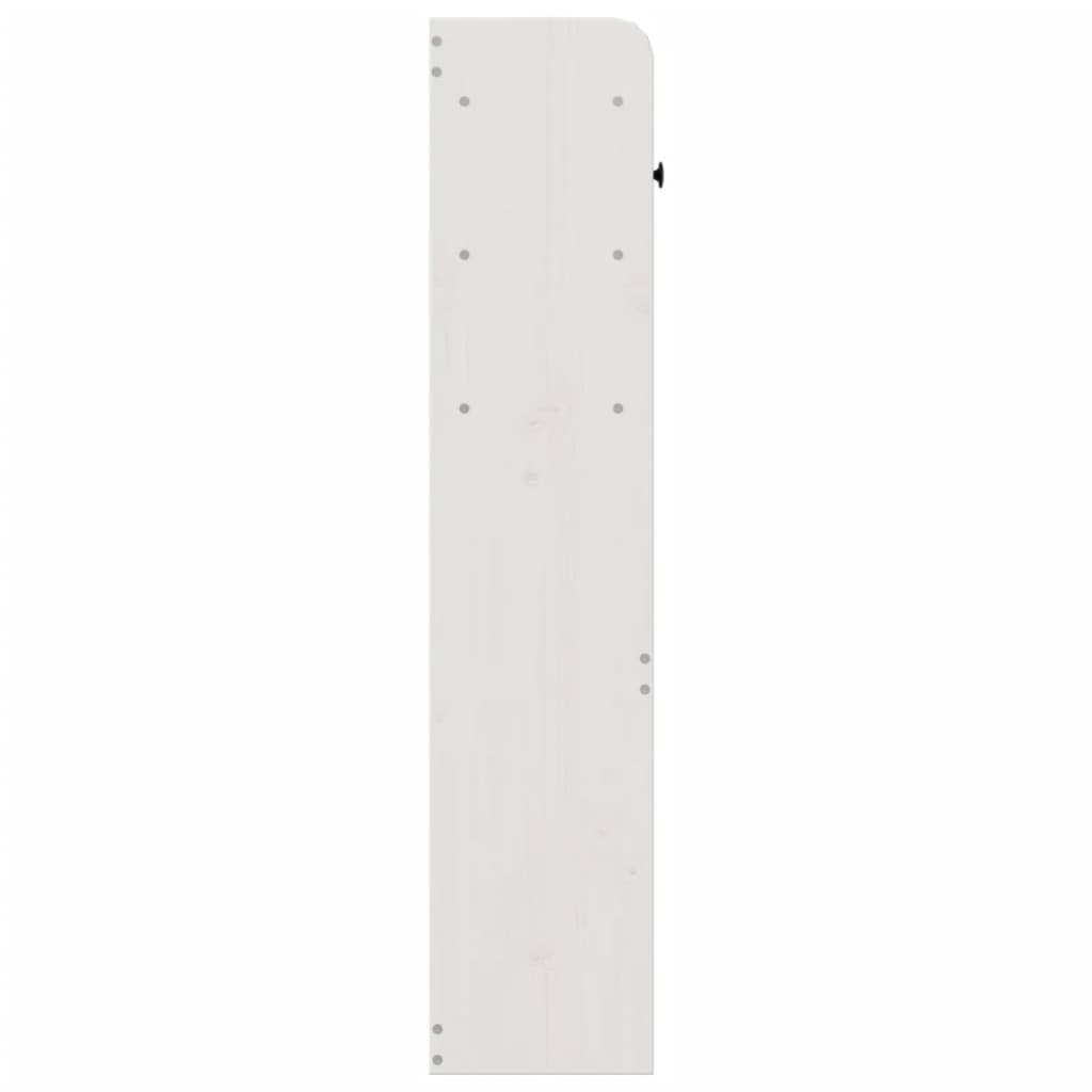 Kopfteil mit Stauraum Weiß 140 cm Massivholz Kiefer