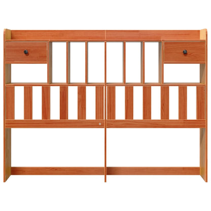 Kopfteil mit Stauraum Wachsbraun 140 cm Massivholz Kiefer