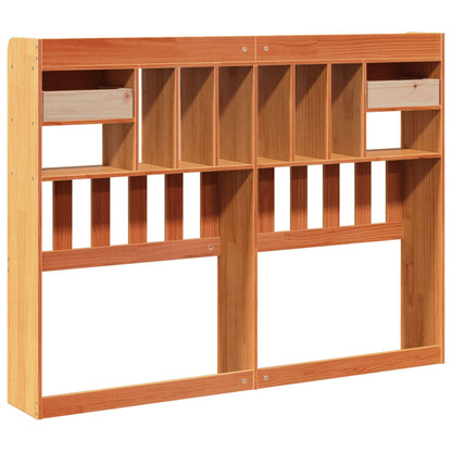 Kopfteil mit Stauraum Wachsbraun 140 cm Massivholz Kiefer