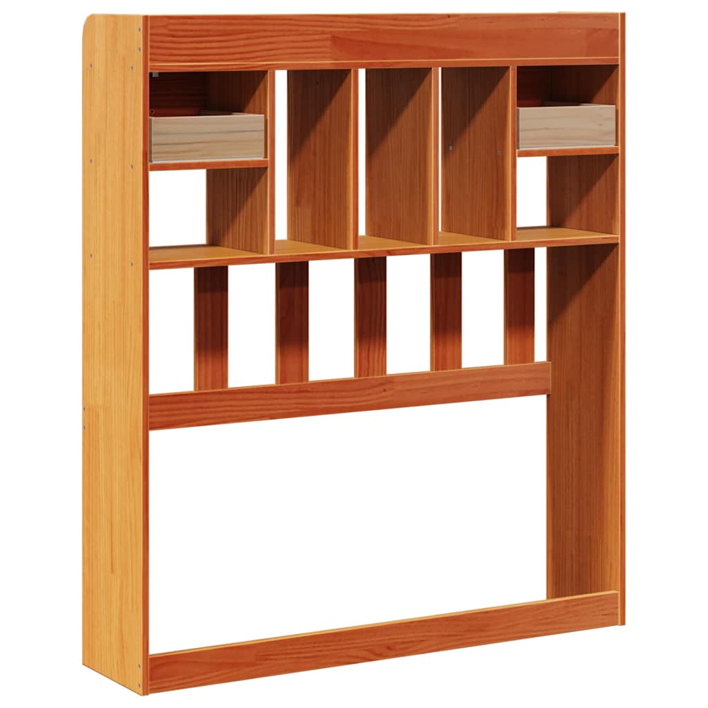 Kopfteil mit Stauraum Wachsbraun 75 cm Massivholz Kiefer