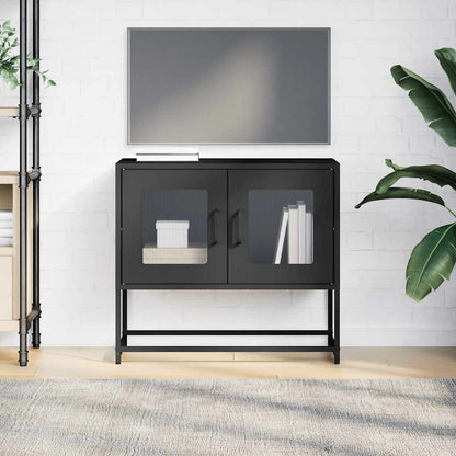 TV-Schrank Schwarz 68x39x60,5 cm Kaltgewalzter Stahl