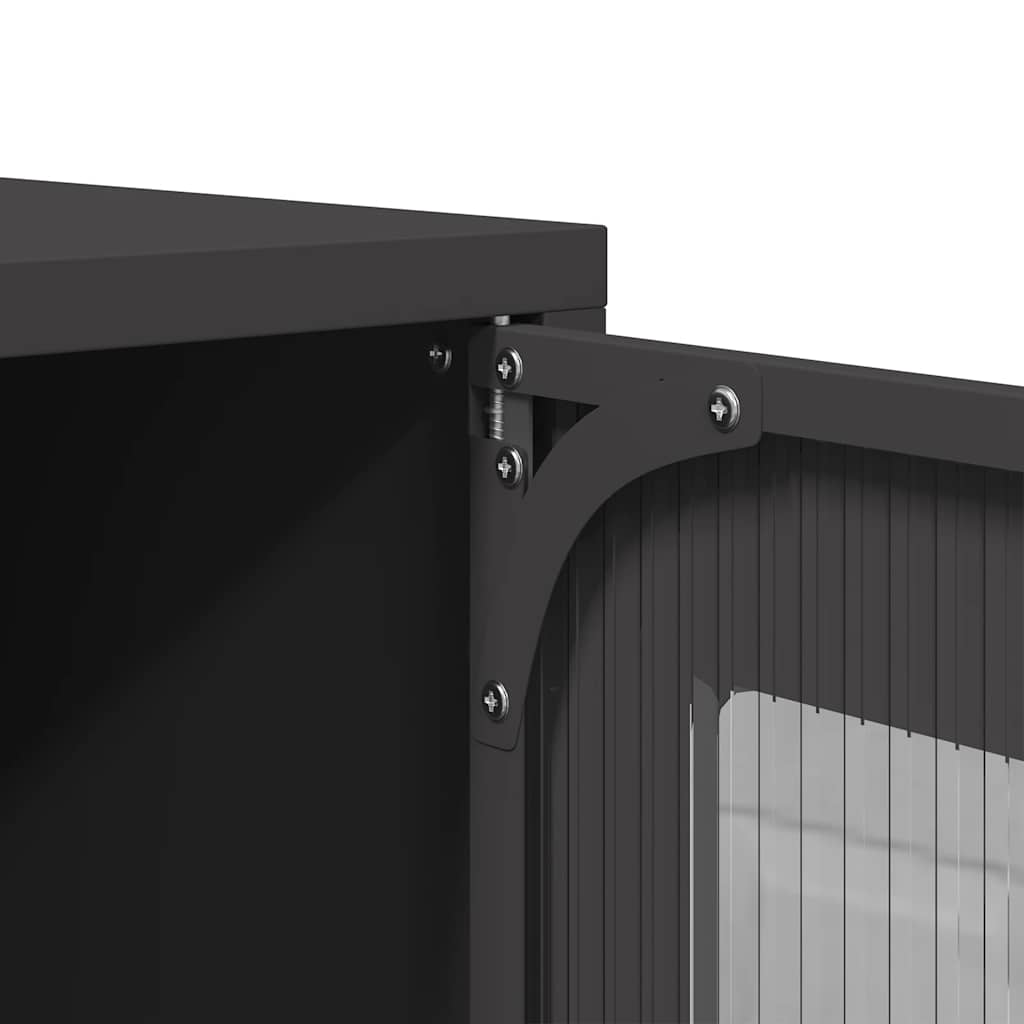 TV-Schrank Schwarz 68x39x60,5 cm Kaltgewalzter Stahl