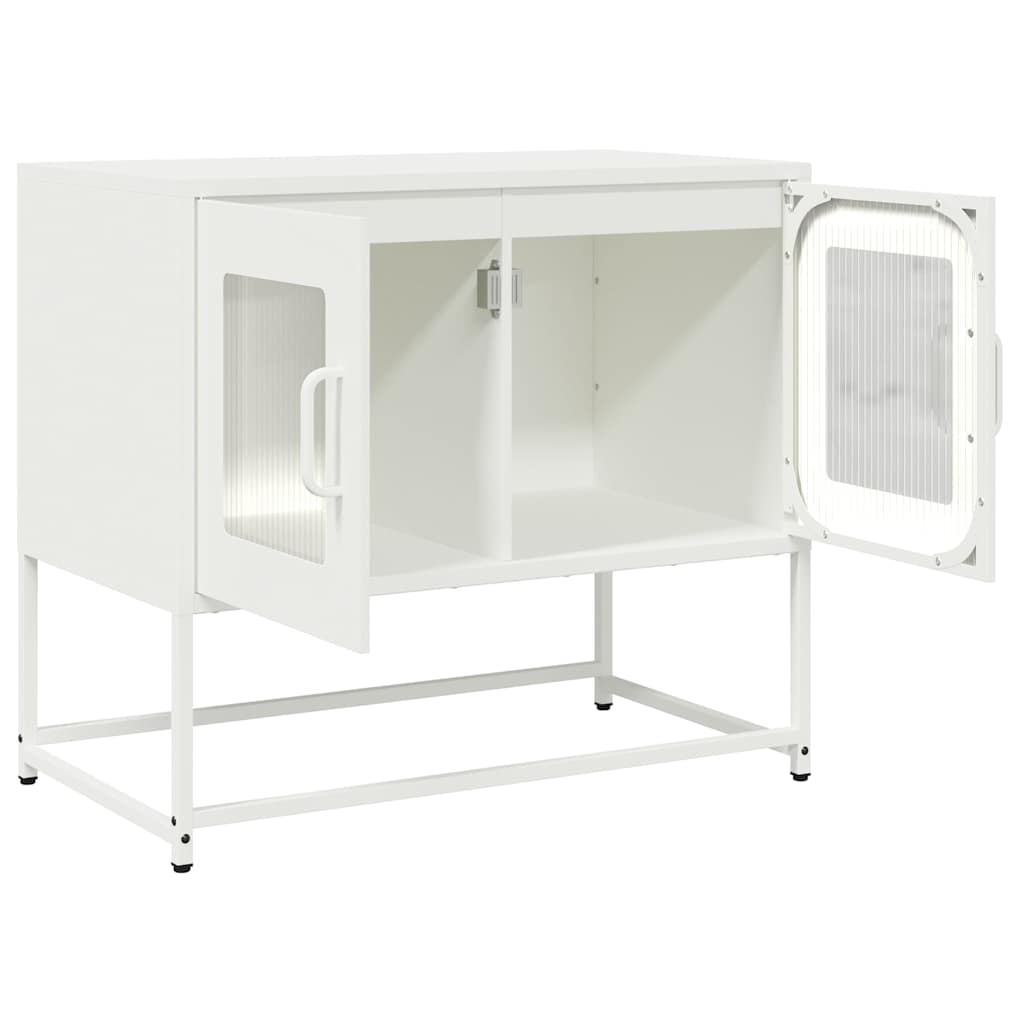TV-Schrank Weiß 68x39x60,5 cm Kaltgewalzter Stahl
