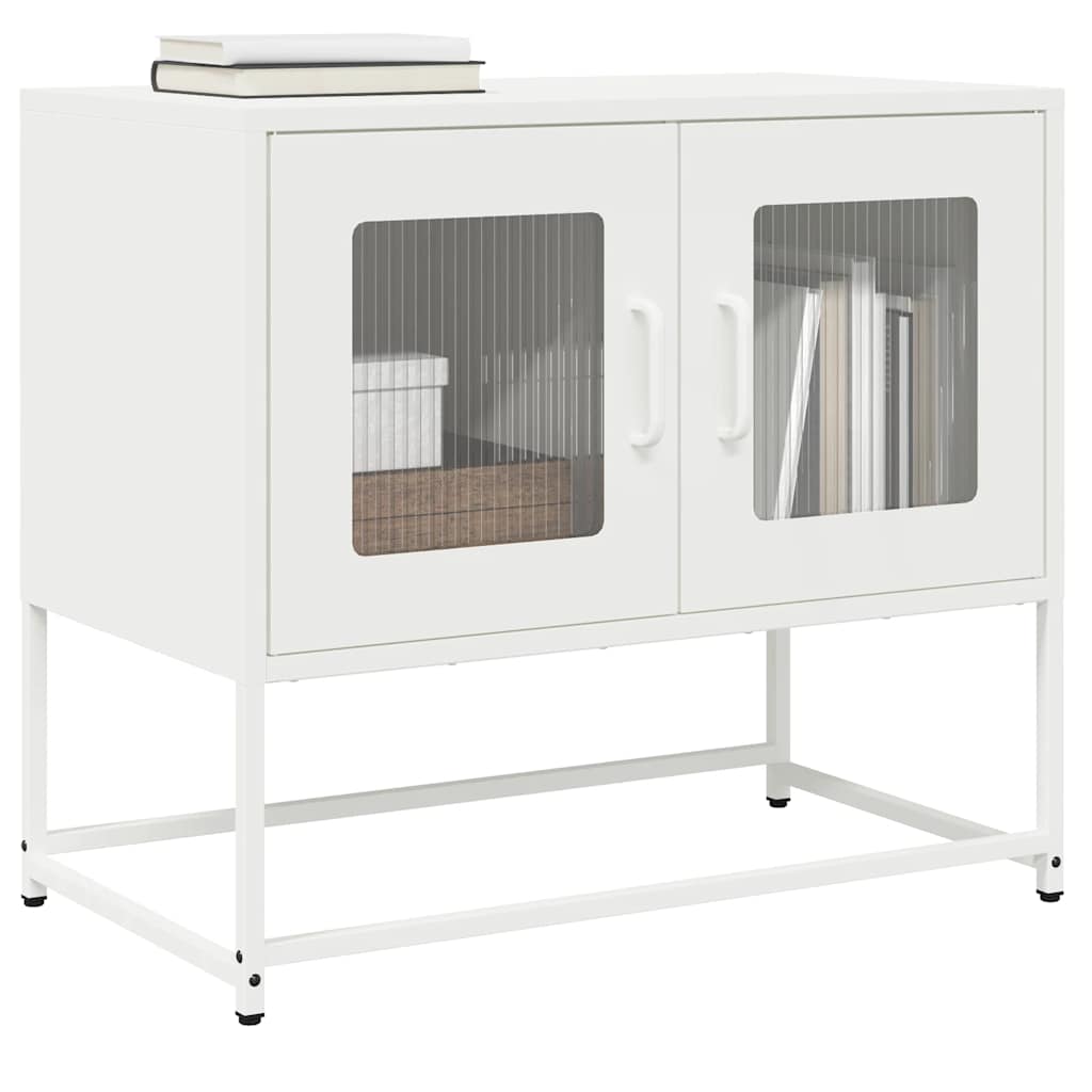 TV-Schrank Weiß 68x39x60,5 cm Kaltgewalzter Stahl