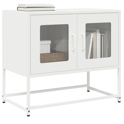 TV-Schrank Weiß 68x39x60,5 cm Kaltgewalzter Stahl