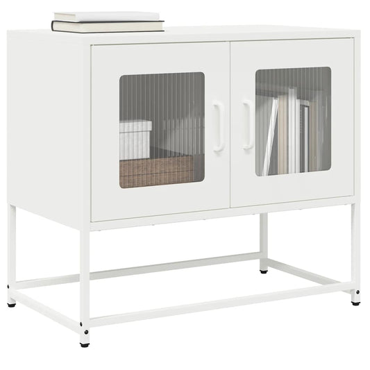 TV-Schrank Weiß 68x39x60,5 cm Kaltgewalzter Stahl