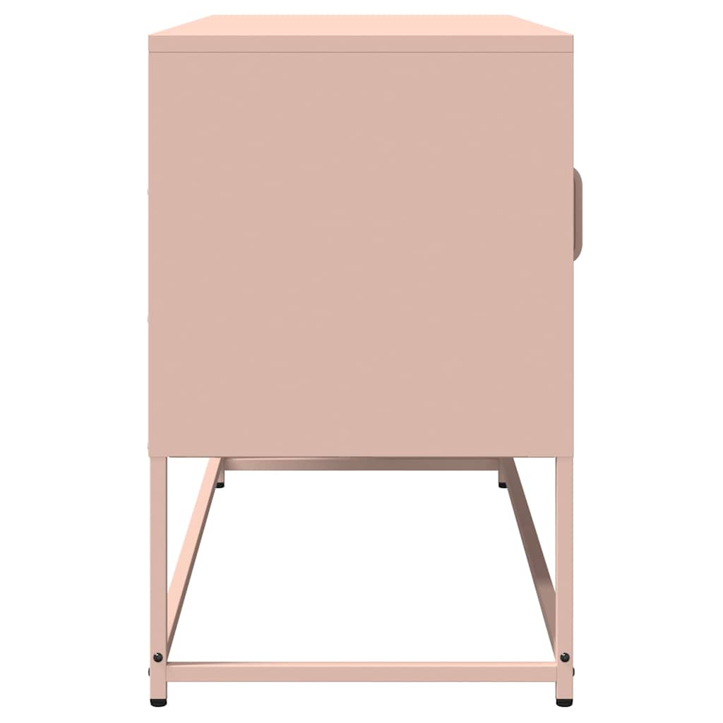TV-Schrank Rosa 100,5x39x60,5 cm Kaltgewalzter Stahl