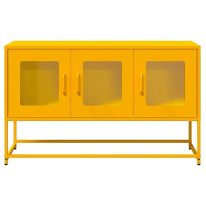 TV-skab Sennep Gul 100,5x39x60,5 cm Koldvalset stål