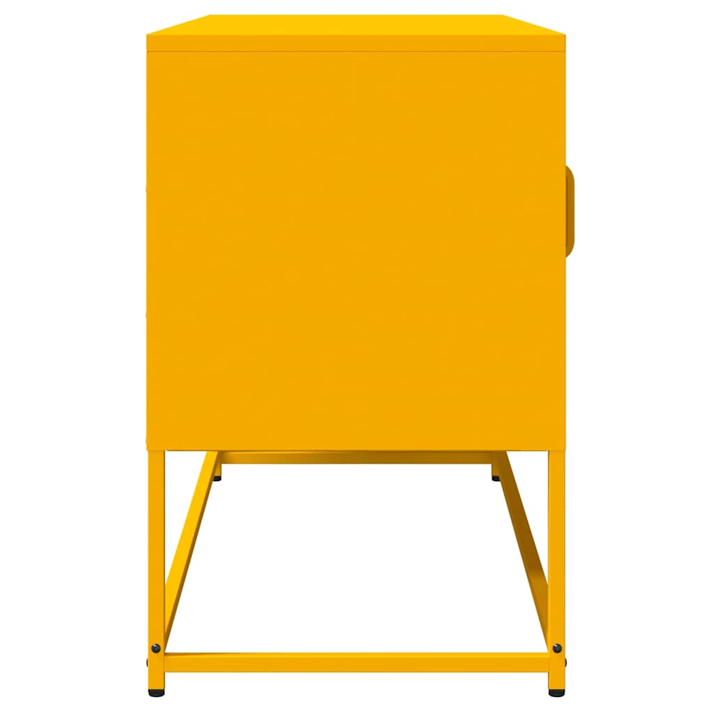 TV-skab Sennep Gul 100,5x39x60,5 cm Koldvalset stål