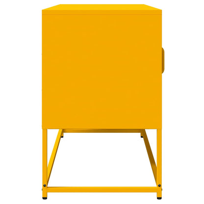 TV-skab Sennep Gul 100,5x39x60,5 cm Koldvalset stål