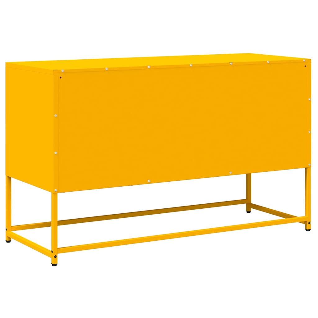 TV-skab Sennep Gul 100,5x39x60,5 cm Koldvalset stål