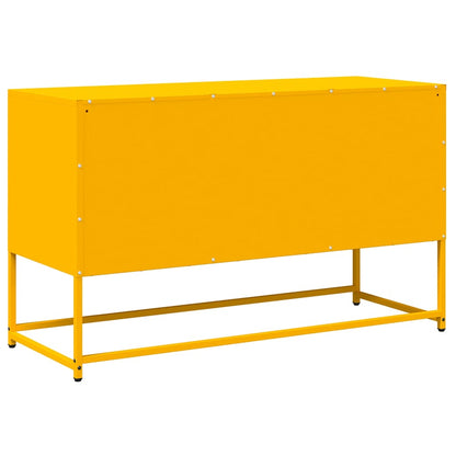 TV-skab Sennep Gul 100,5x39x60,5 cm Koldvalset stål