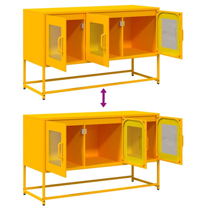 TV-skab Sennep Gul 100,5x39x60,5 cm Koldvalset stål