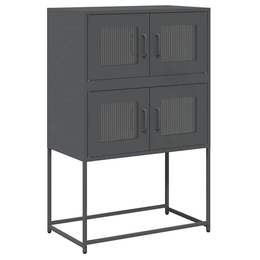 Highboard antracit 68x39x107 cm Stål