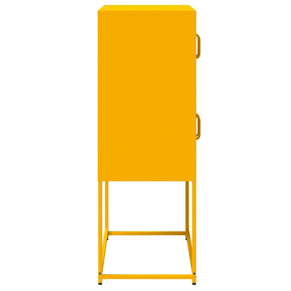 Highboard Sennep Gul 68x39x107 cm Stål
