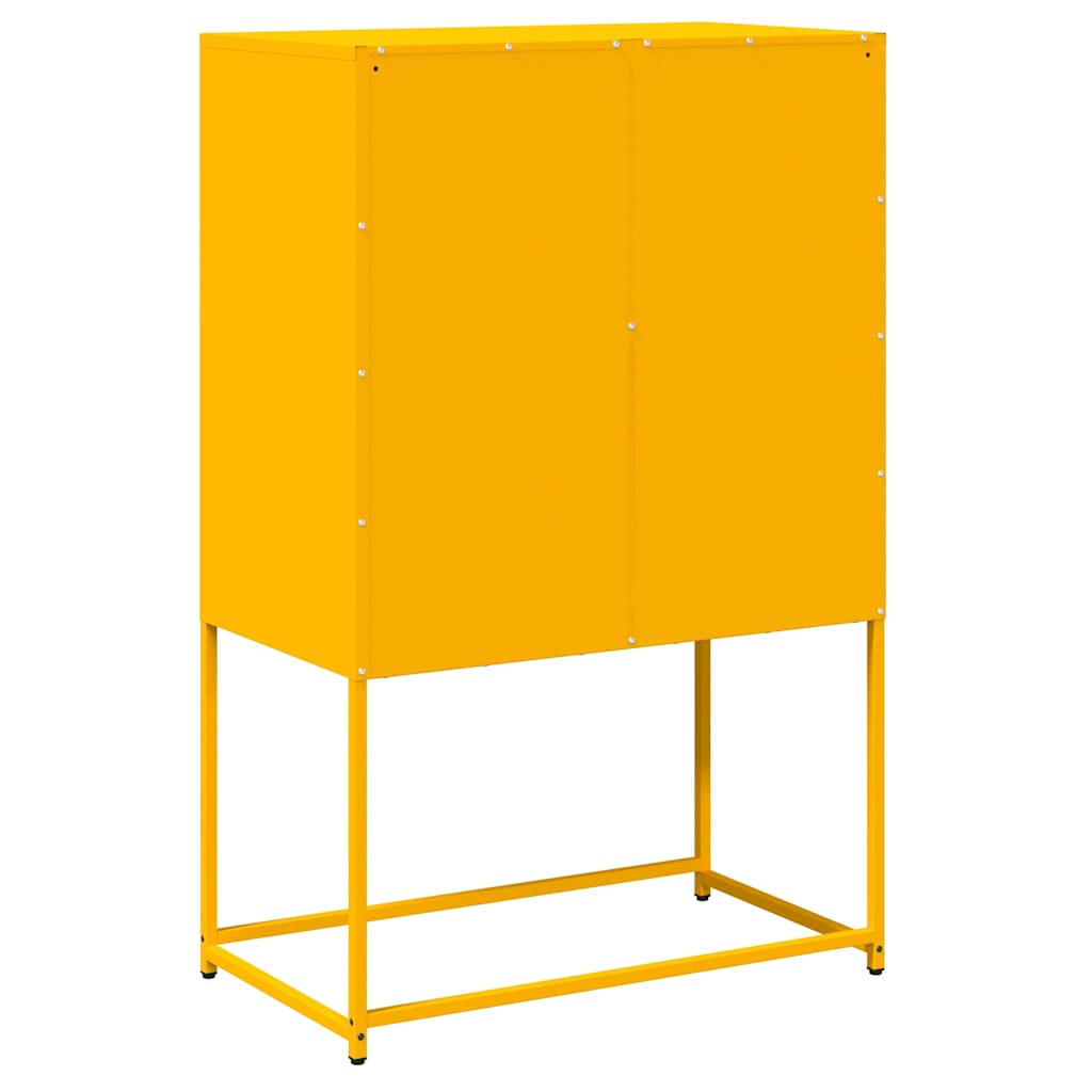 Highboard Sennep Gul 68x39x107 cm Stål