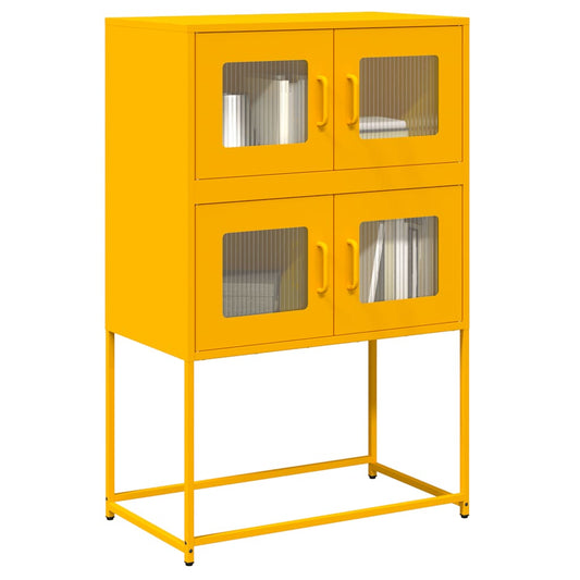 Highboard Sennep Gul 68x39x107 cm Stål