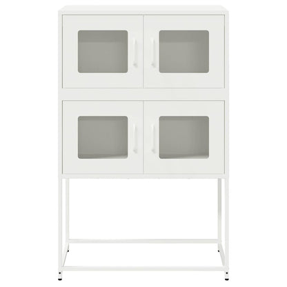 Highboard Hvid 68x39x107 cm Stål