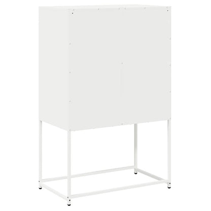 Highboard Hvid 68x39x107 cm Stål