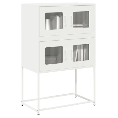 Highboard Hvid 68x39x107 cm Stål