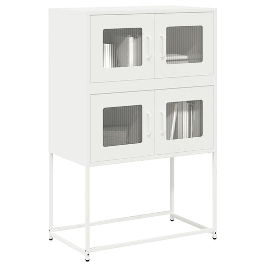 Highboard Hvid 68x39x107 cm Stål