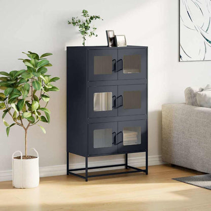 Highboard Anthrazit 68x39x123 cm Stahl